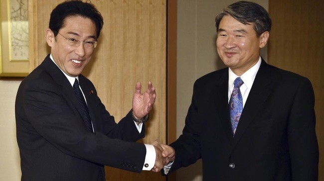 Japan, RoK agree to work toward closer ties - ảnh 1